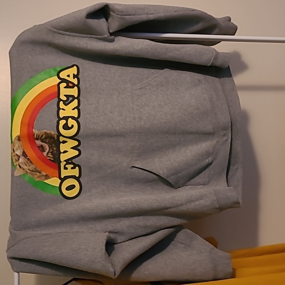 Odd Future Wolf Gang Kill Them All cat rainbow hoodie 2XL